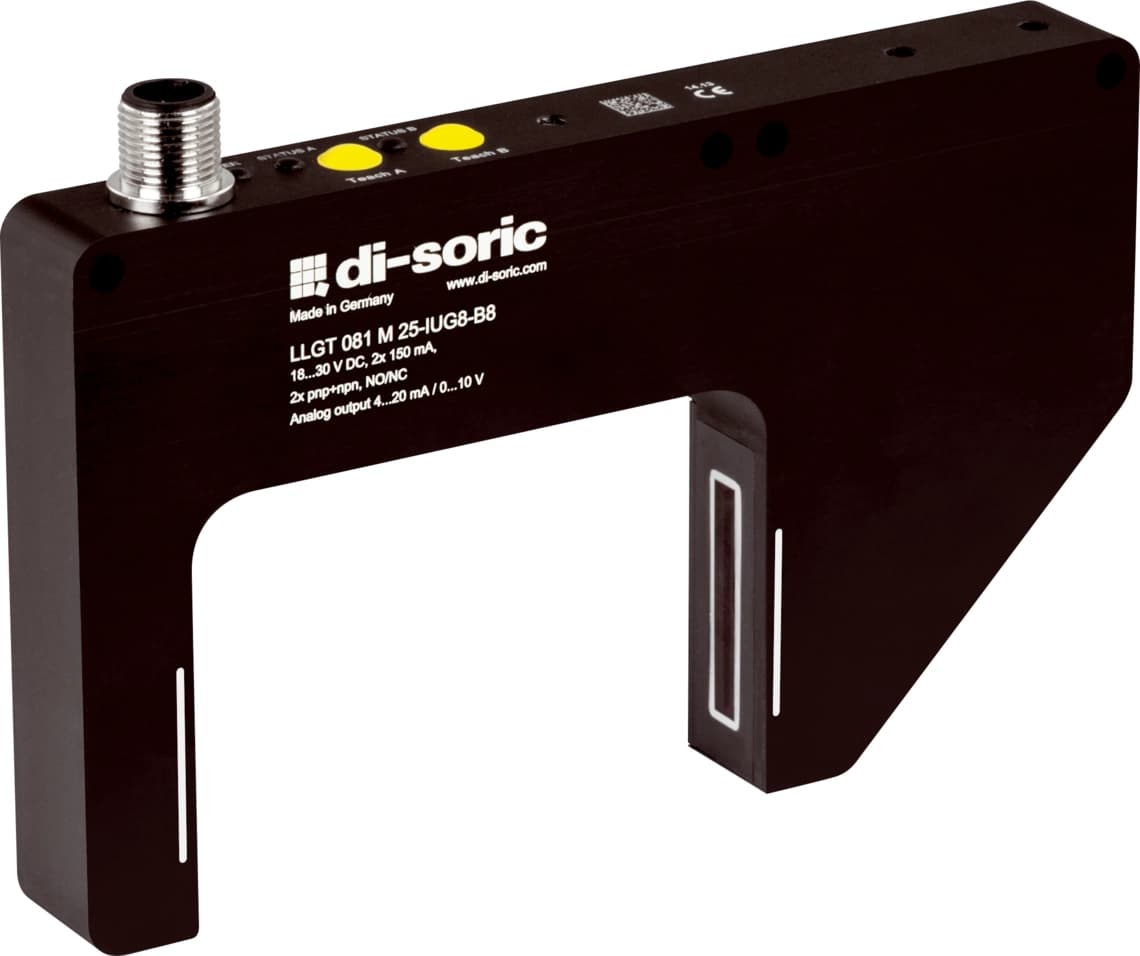 LLGT 081 M 25 IUG8-B8 LLGT Measuring Optical sensors - Di-soric Di-soric Optical sensors Industrial Automation - LLGT 081 M 25 IUG8-B8 LLGT Measuring Optical sensors