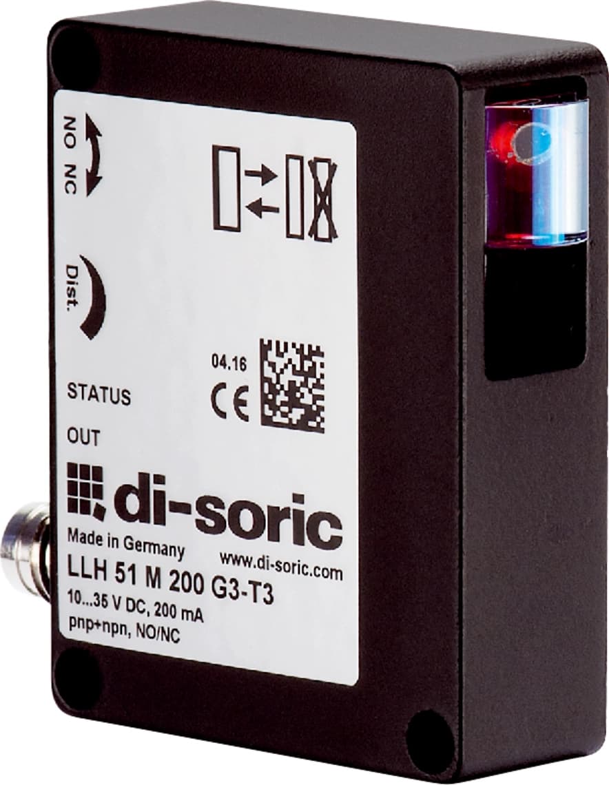 LLH 51 M 200 G3-T3 O-50 Metal Optical sensors - Di-soric Di-soric Optical sensors Industrial Automation - LLH 51 M 200 G3-T3 O-50 Metal Optical sensors